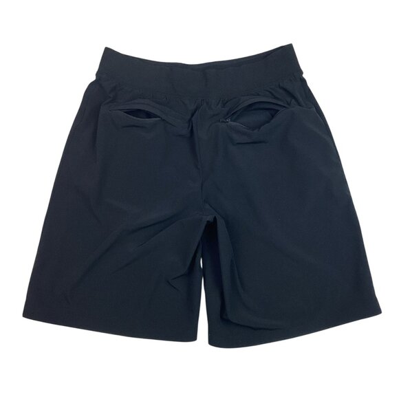 Athleta 4 Zip-Pockets Shorts Black High-Rise Relaxed Fit Shorts Womens 6 - Picture 4 of 7